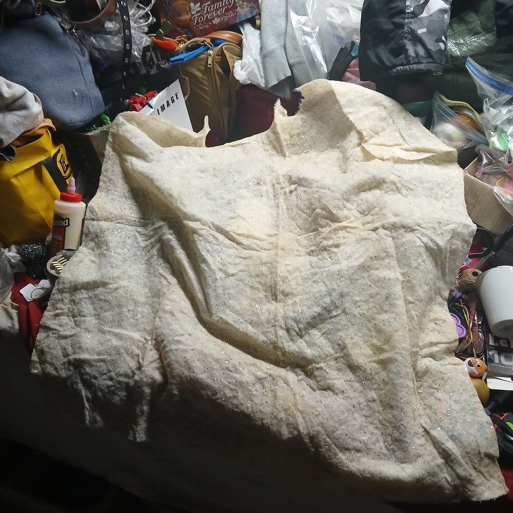 Cream Decorative Wall Tapestry with Subtle Sparkle - Unbranded